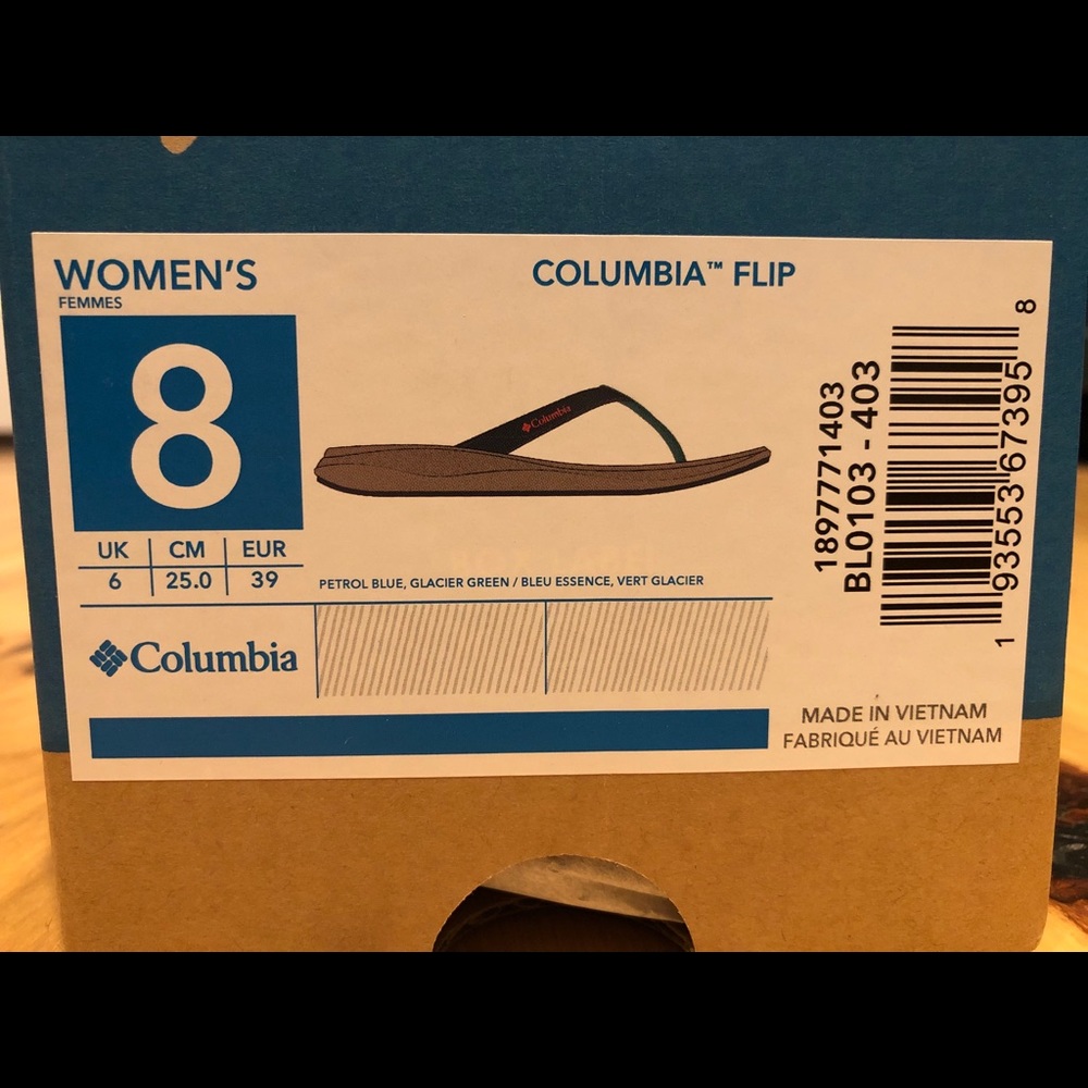 Columbia flip flops